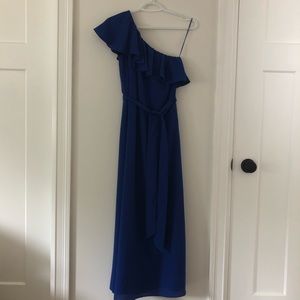Banana Republic one shoulder ruffle dress